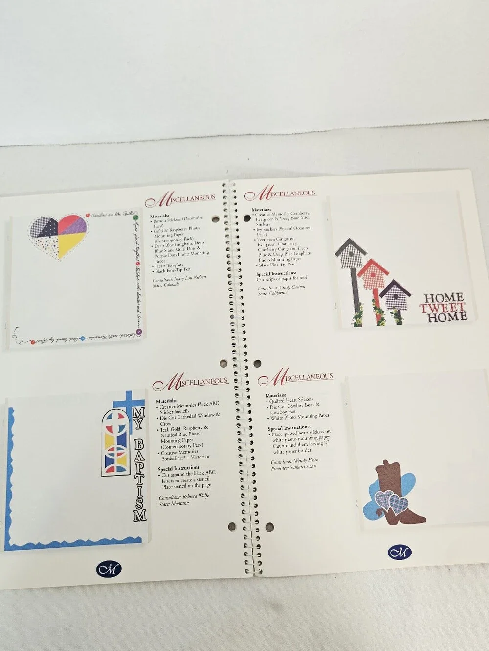 Creative Memories Scrapbook Page Design & Layout Ideas Book Vol IV 1998